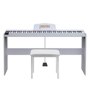 Jwin SDP-88 Tuş Hassasiyetli 88 Tuşlu Dijital Piyano + Tabure - Beyaz