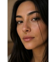 Sarı Renk Mıknatıslı Burun Piercıng