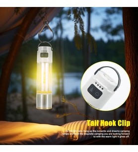 1000 Lm Zoomlu El Feneri Kamp Lambası Çok Fonksiyonlu Led Şarjlı El Feneri 6 Mod Powerbank Özellikli
