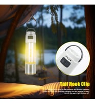 1000 Lm Zoomlu El Feneri Kamp Lambası Çok Fonksiyonlu Led Şarjlı El Feneri 6 Mod Powerbank Özellikli