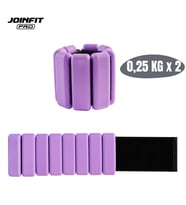 Joinfit Pro Ayarlanabilir El ve Ayak İçin Bilek Ağırlığı 0,25 KG X 2 Adet (Mor)