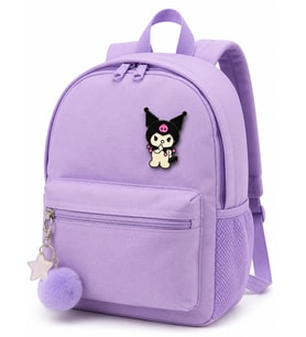 Kuromi Figürlü Siyah Pembe Sevimli Metal Rozet Çanta ve Yaka Hediye Aksesuarı