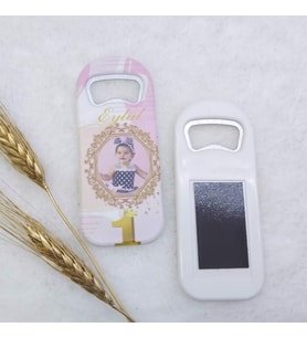 Hayaller Dükkanı 30 Adet 1 Yaş Kız Çocuk Doğum Günü Hediyesi Dikey Açacak Magnet 4,5x10,5 Cm Uv Baskılı