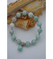 STONEAGE JEWELLERY Amazonit Doğal Taşından Bileklik (Altın / Dore)