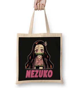 Demon Slayer Kimetsu No Yaiba Nezuko Anime 04 Bez Çanta Uzun Saplı