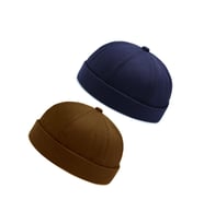 2 Li Set %100 Pamuk Cap Ayarlanabilir Docker Şapka Yazlık Takke Şapka Retro Şapka Takke Şapka