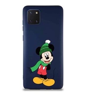 Samsung Galaxy Note 10 Lite Soft Premier Kapak Mickey Mouse-G Tasarımlı Silikon Kılıf - Lacivert (Şeffaf)