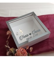 25x25 Cm Beyaz-Füme Derin Anı Çerçevesi-6 Cm Derinlikli Anı Çerçevesi! İsimli-Ledli! Hkm Ticaret