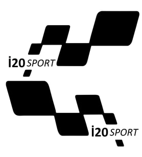 i20 sport Etiket Yapıştırma 30cmx11cm MMD227