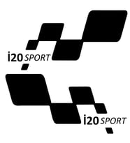 i20 sport Etiket Yapıştırma 30cmx11cm MMD227