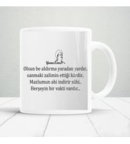 Yunus emre sözleri baskılı kupa bardak