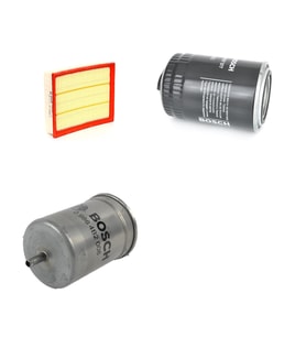 Bosch Filtre Bakım Seti Volkswagen Passat 1.8 Turbo Benzin 150 Beygir 1996-2001 Hava + Yağ f. + Yakıt Filtre Bosch