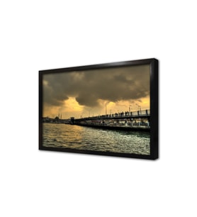 Gün Batımı Galatadan Eminönü Çerçeveli Mdf Tablo