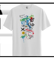 Graffiti Youth - %100 Pamuklu Kadın Beyaz Tişört - Premium Quality (Siyah - Beyaz)