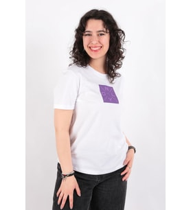 Only Beyaz Onllotta Tee Baskılı Kadın T-shirt - 15339251 (Turuncu)