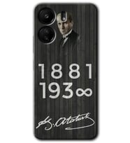 Xiaomi Redmi 13C Kılıf HD Desen Baskılı Kılıf - Atatürk Ahşap İmza