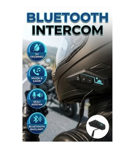 BT22 Kask Bluetooth Kulaklık Su Geçirmez Motosiklet Intercom Kulaklık