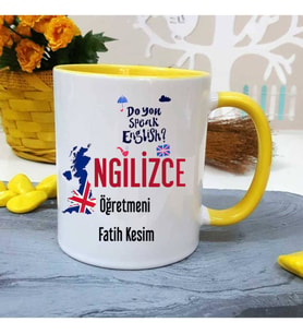 İngilizce  Öğretmenine Özel Öğretmenler Günü Hediyesi Kişiye Özel Kupa Bardak