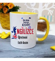 İngilizce  Öğretmenine Özel Öğretmenler Günü Hediyesi Kişiye Özel Kupa Bardak