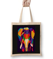 Popart Animals Colorful Elephant ini Pop Art Bez Çanta Uzun Saplı