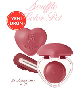 Yoğun Pigmentli Köpük Yapıda Kadife Bitişli Ruj & Allık Souffle Color Pot 24 Smoky Lilac