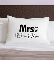 BK Gift Kişiye Özel İsimli Pamuklu Yastık Kılıfı-6 50x70cm , Sevgiliye Hediye, Ev Hediyesi, Tasarım Ev Tekstili