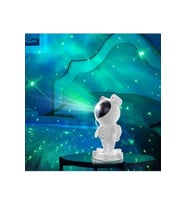 Bluetooth Astronot Gece Lambası, 360° Projeksiyon ve Uzaktan Kumanda ile (Krem)