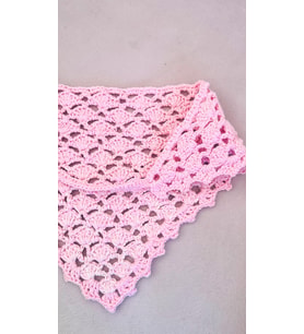 Örgü Bandana Pembe