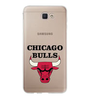 Samsung Galaxy J7 Prime 2 Kapak Chicago Bulls Tasarımlı Şeffaf Silikon Kılıf