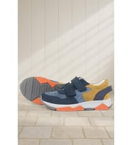 Rakerplus Hakiki Deri Lacivert Taba Çocuk Sneakers Spor Ayakkabı