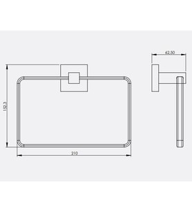 Serel Banyo Diagonal Kare Yuvarlak Havluluk 140104006 E.C.A