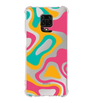 Xiaomi Redmi Note 9S Köşe Korumalı Antişok Kapak Renkli Desen Tasarımlı Şeffaf Silikon Kılıf
