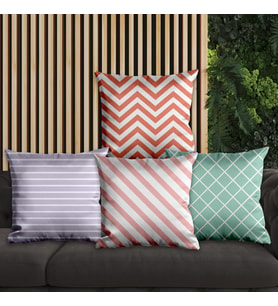 eJOYA Çizgisel Tasarımlı 4'lü Yastık İçi Ve Kırlent Kılıfı 45cm 113788