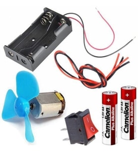 3V Motor Pervane Pil Kutusu Anahtar Deney Seti Eğitici Oyuncak Motoru R130 Mini Elektrik Motoru