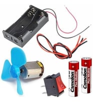 3V Motor Pervane Pil Kutusu Anahtar Deney Seti Eğitici Oyuncak Motoru R130 Mini Elektrik Motoru