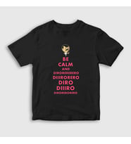 Presmono Unisex Çocuk Siyah Be Calm Queen Freddie Mercury T-Shirt 34212tt