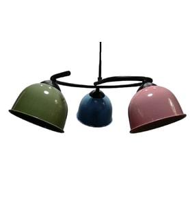 MYLİGHTS  ÜÇLÜ RENKLİ METAL SARKIT AVİZE (Siyah)