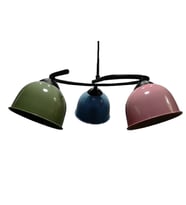 MYLİGHTS  ÜÇLÜ RENKLİ METAL SARKIT AVİZE (Siyah)