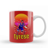 Tyrese Haliburton Vintage Art   Legend Basketball Gift Kupa Bardak Porselen