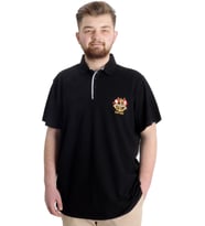 Mode XL Büyük Beden Erkek T-shirt Polo MODE TEAM 23324 Siyah