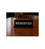 Alvera Reserved Yazılı Masa Standı