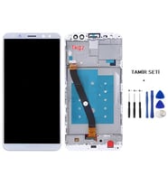 Tkgz Mate 10 Lite Uyumlu Lcd Ekran Dokunmatik Servis ÇITALI BEYAZ + TAMİR SETİ