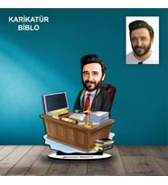 KİŞİYE ÖZEL ERKEK MEMUR TASARIMLI KARİKATÜR BİBLO B54