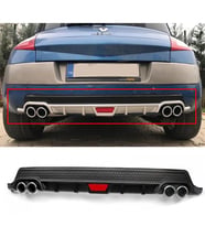 Renault Megane 2 HB Siyah Difüzör Difizör Yuvarlak Egzoz Görünüm Kulaklı Tip 2002 - 2009