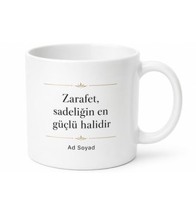Kişiye Özel Sade Şıklık Temalı Baskılı Kupa Bardak Hediye