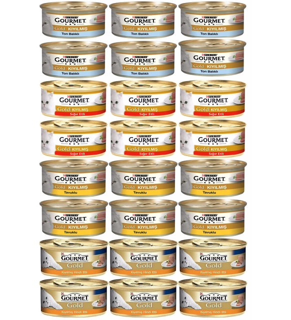 Gourmet Gold Karışık Kıyılmış Konserve Yetişkin Kedi Yaş Maması 24 X 85 G