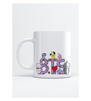 Bts Bt21 Karakterleri Baskılı Porselen Kupa Bardak
