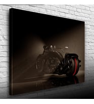 Siyah Concept Chopper Motosiklet Kanvas Tablo 50 x 70