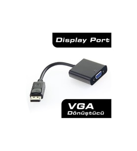 Dark DisplayPort to VGA Dişi Çevirici