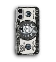 iPhone 16 Uyumlu Rick Para Desenli Şeffaf Telefon Kılıfı